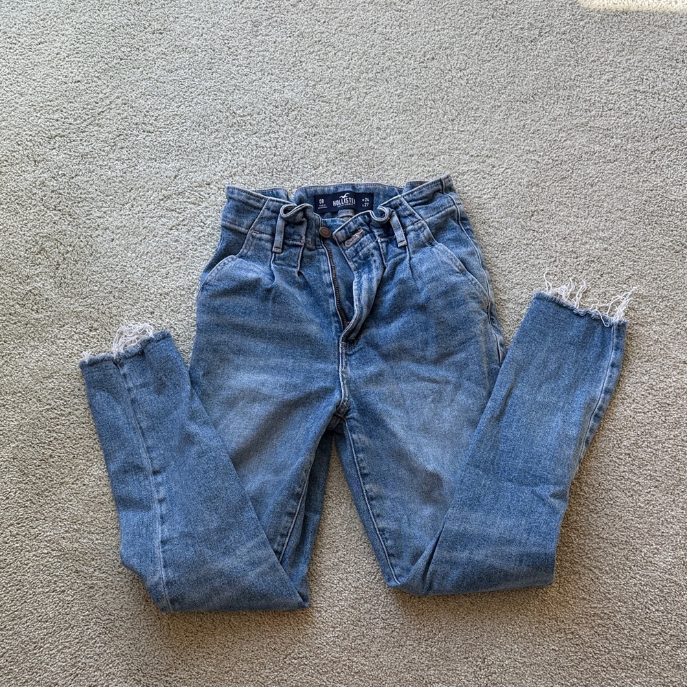 Hollister Light Blue Frayed Hem Women's Jeans